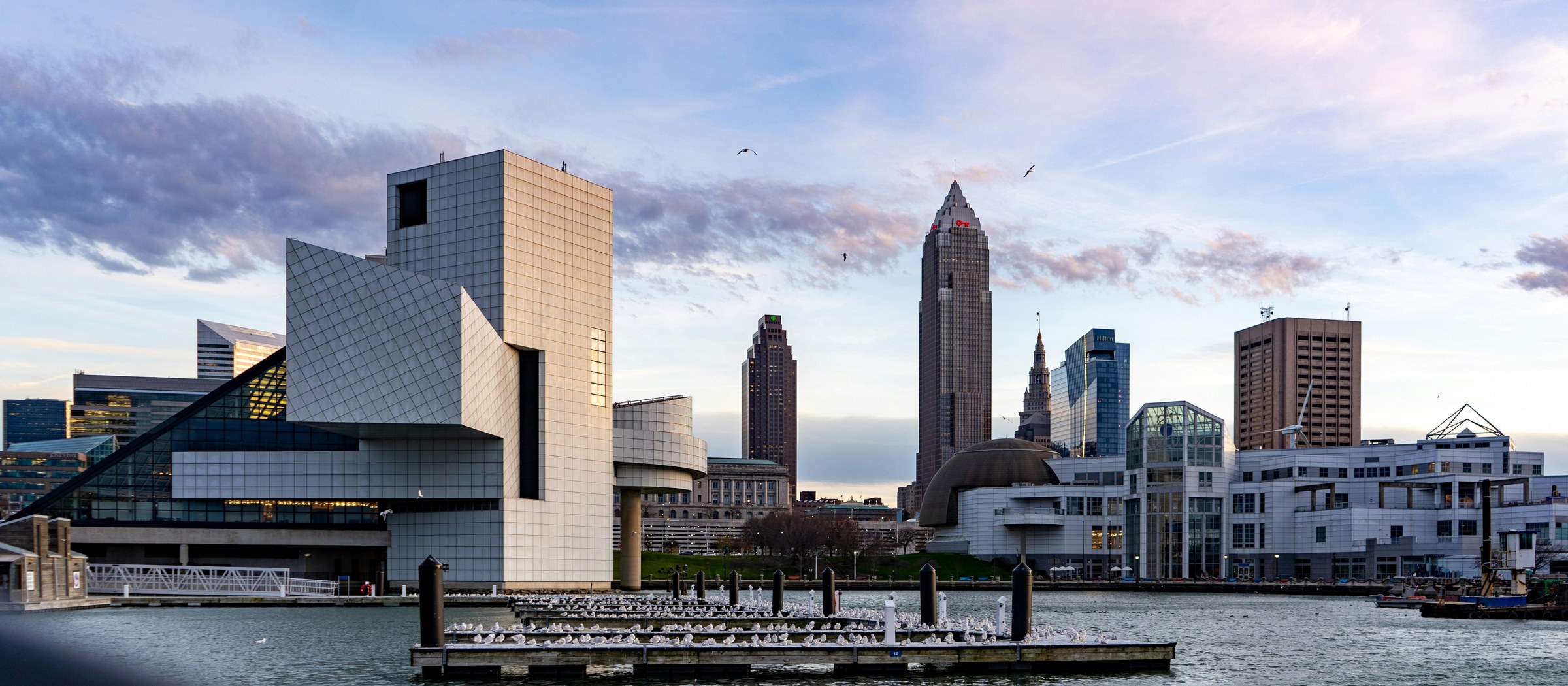Cleveland, Ohio skyline across the water